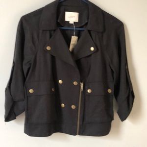 Loft NWT lightweight jacket w/snaps and zipper